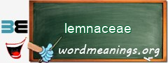 WordMeaning blackboard for lemnaceae